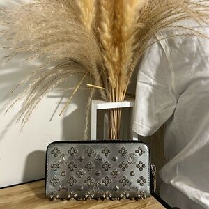 Christian Louboutin Silver Studded Wallet